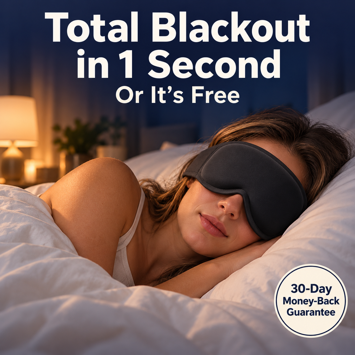 Nuvra weighted sleep mask: total blackout in 1 second or it's free, 30-day money-back guarantee